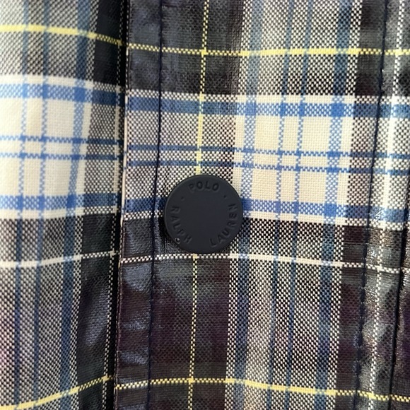 Polo Ralph Lauren Boys Plaid Hooded Rain Coat Jacket L/G 12–14 Waterproof - Picture 3 of 6